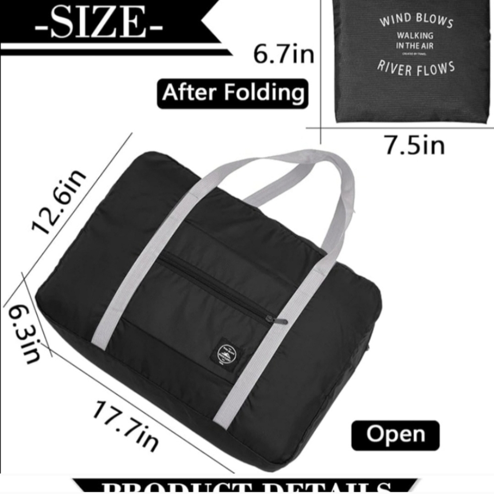 Foldable Travel Duffle Bag In Peach NWT in Package - Picture 2 of 3